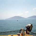 Sanpan in Danang harbor Feb 1966